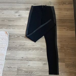 Black leather leggings